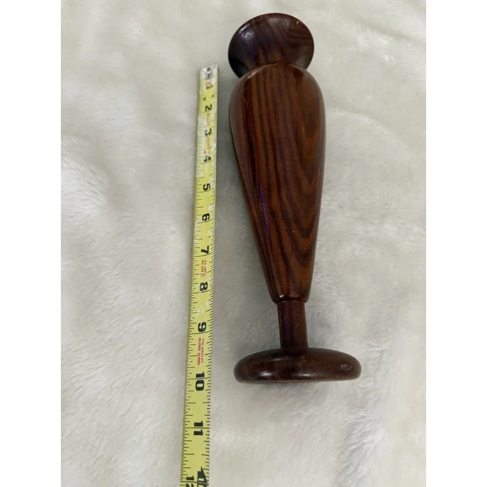 Vintage MCM Wooden Vase 10